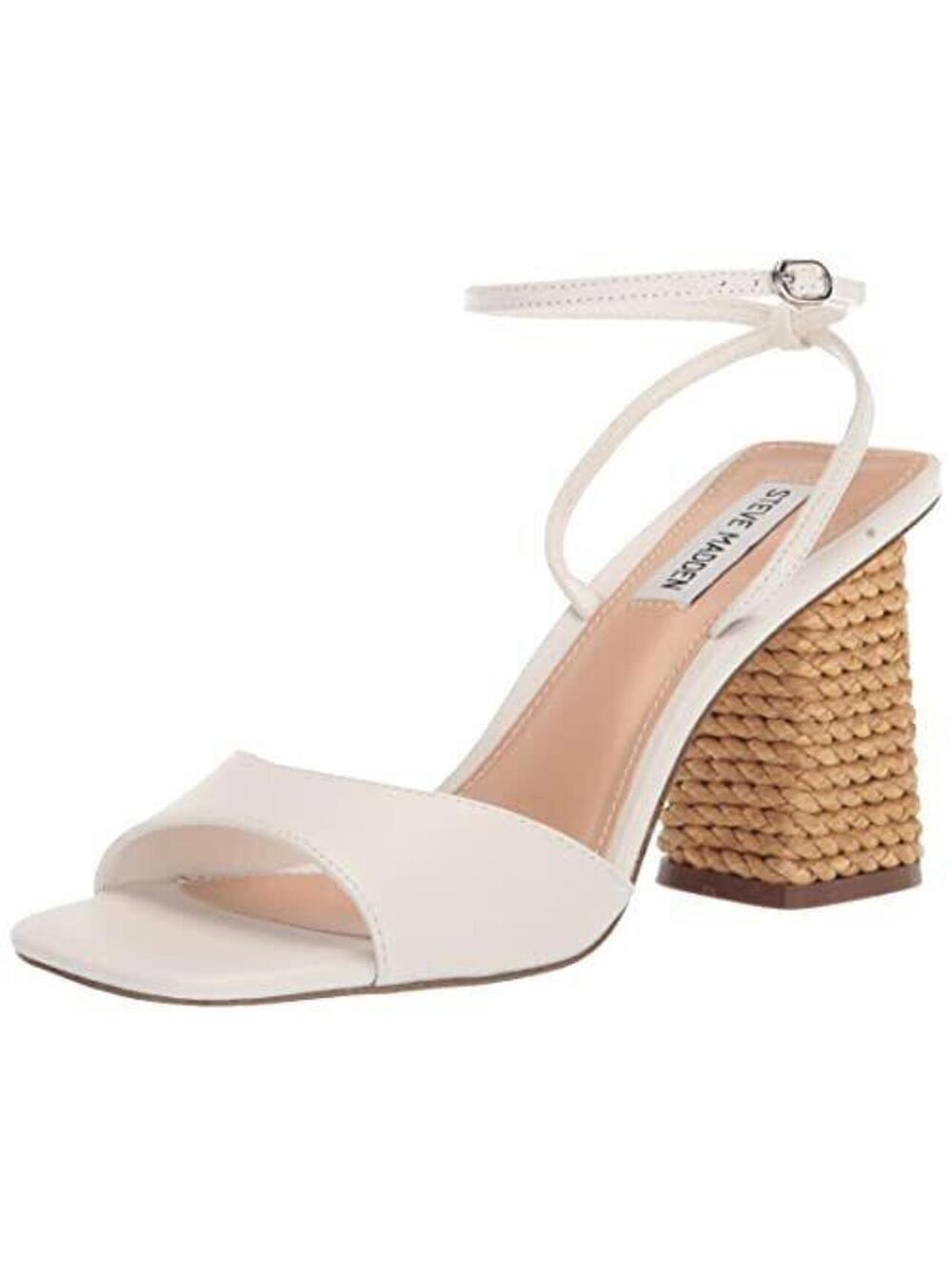 Steve Madden Womens Rozlyn Sandal White Leather Size 9